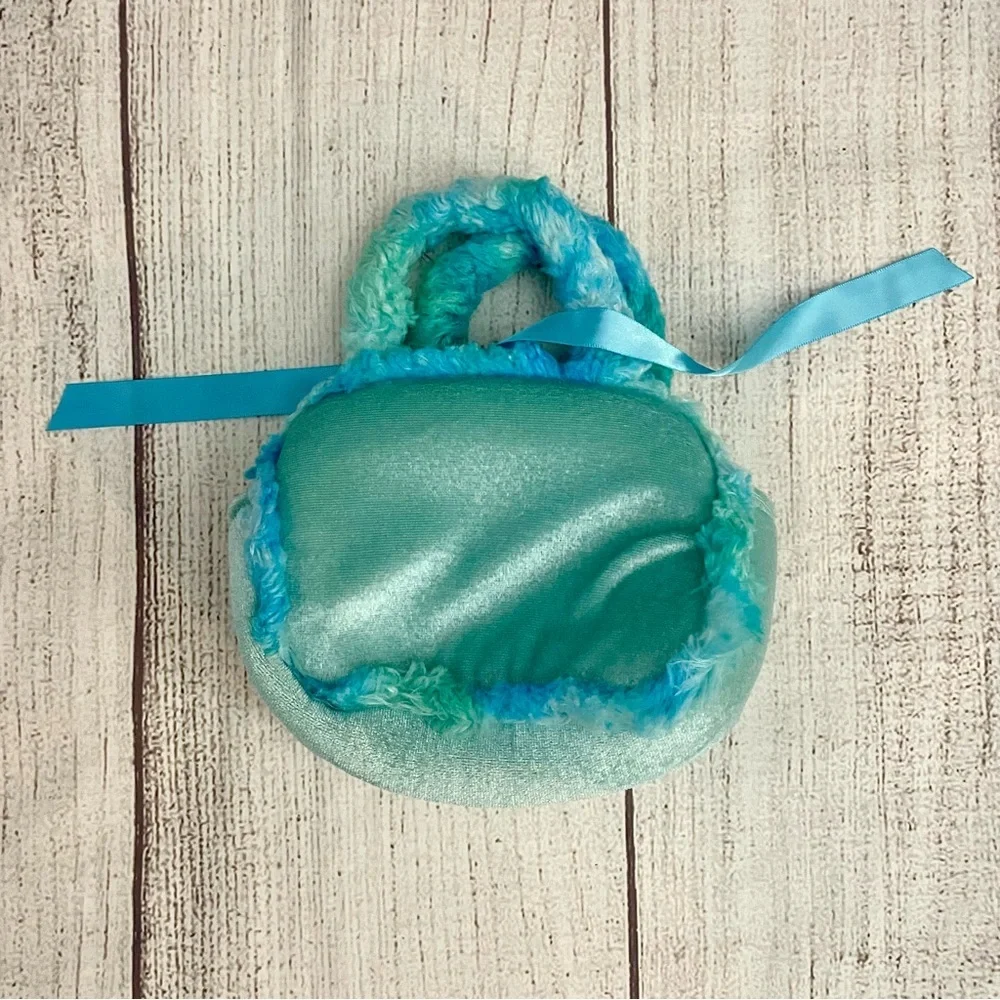 SEAWORLD Kids Colorful Blue Seahorse Souvenir Bag Purse with Tie Ribbon